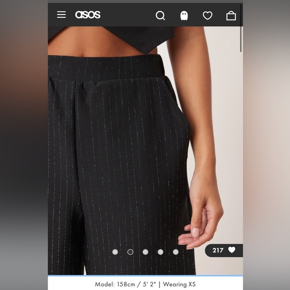 JDY Petite wide leg pants in black - Picture 2 of 12